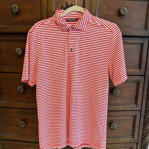 Cutter & Buck red and white striped polo. Men’s Small. Excellent condition.